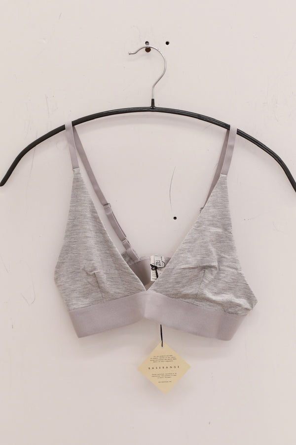BASERANGE Bamboo fiber and cotton without steel ring wide brim bra series collection soft underwear France BAS-BRTR-BA-SU25-GREY MELANGE